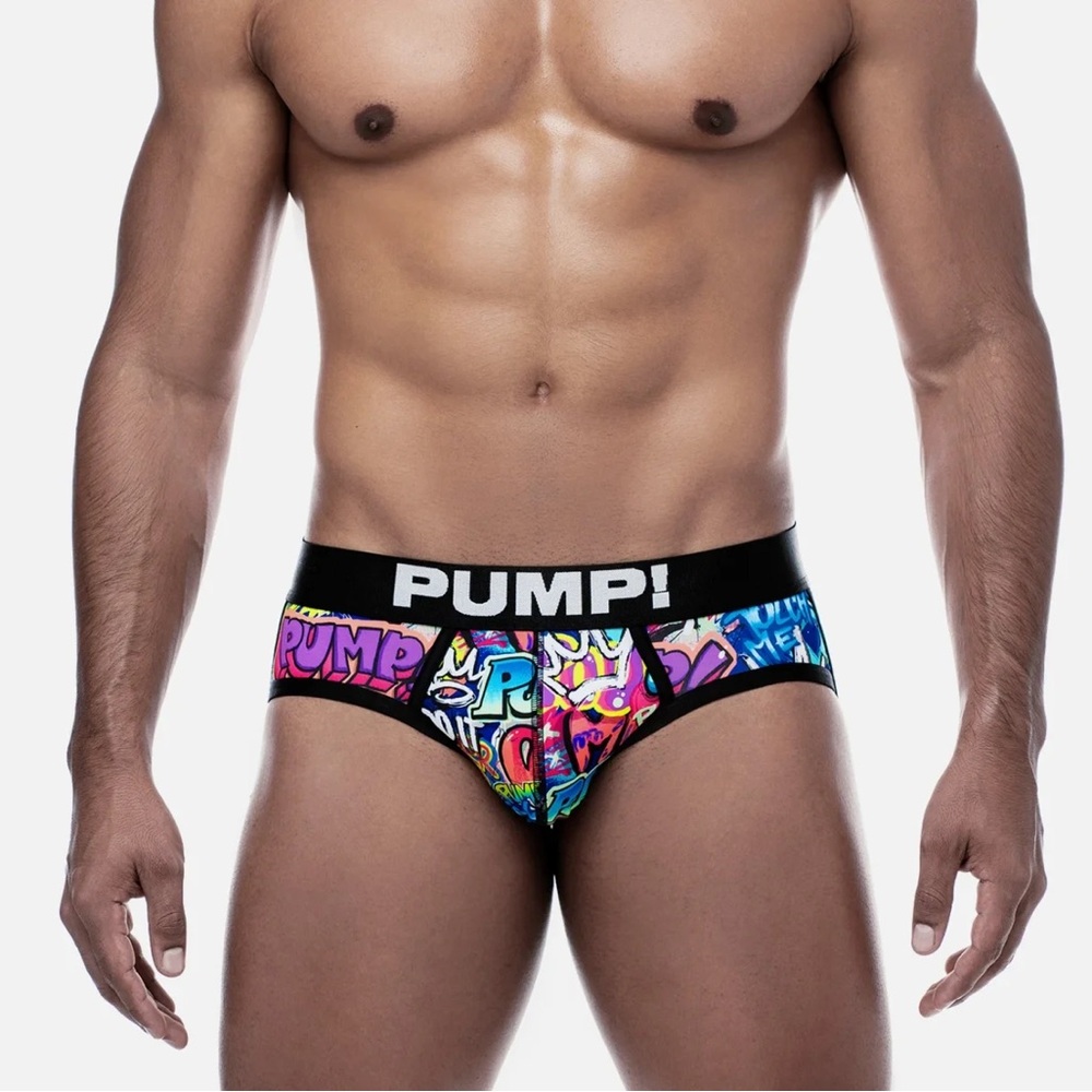 BNWT Pump! Men's Graphic Boxer Briefs jockstrap full front cover size medium